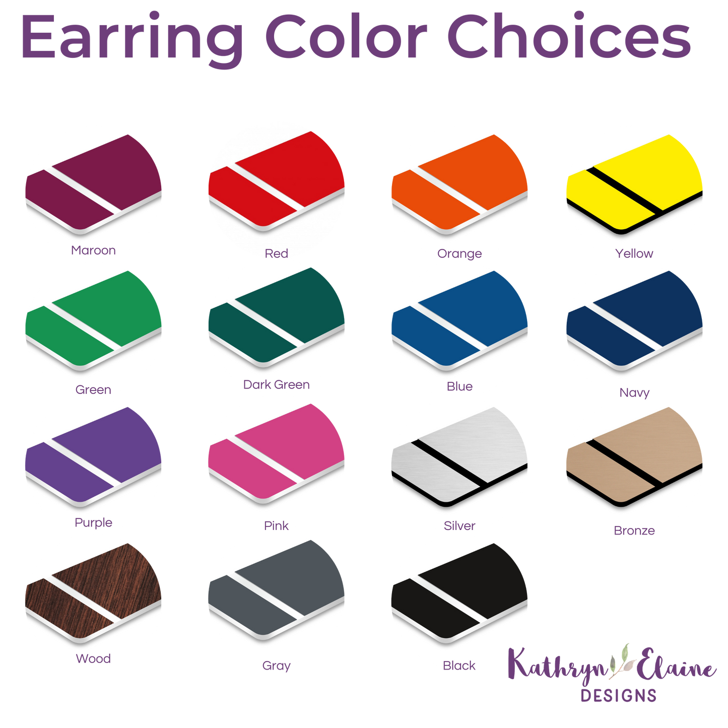 Large Dangle School Mascot Earrings