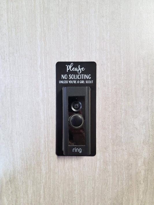 Please No Soliciting Unless You're a Girl Scout Video Doorbell Surround