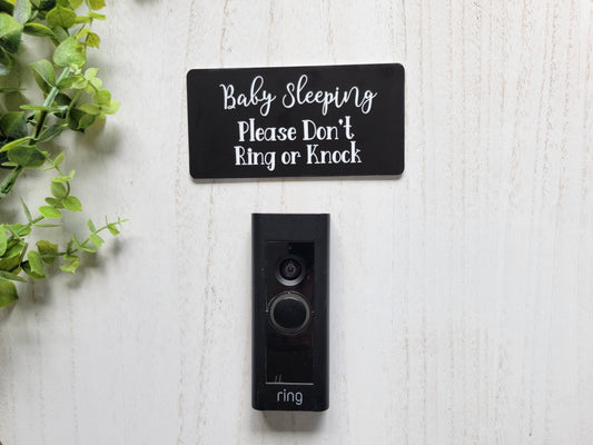 Baby Sleeping Please Don't Knock or Ring Sign