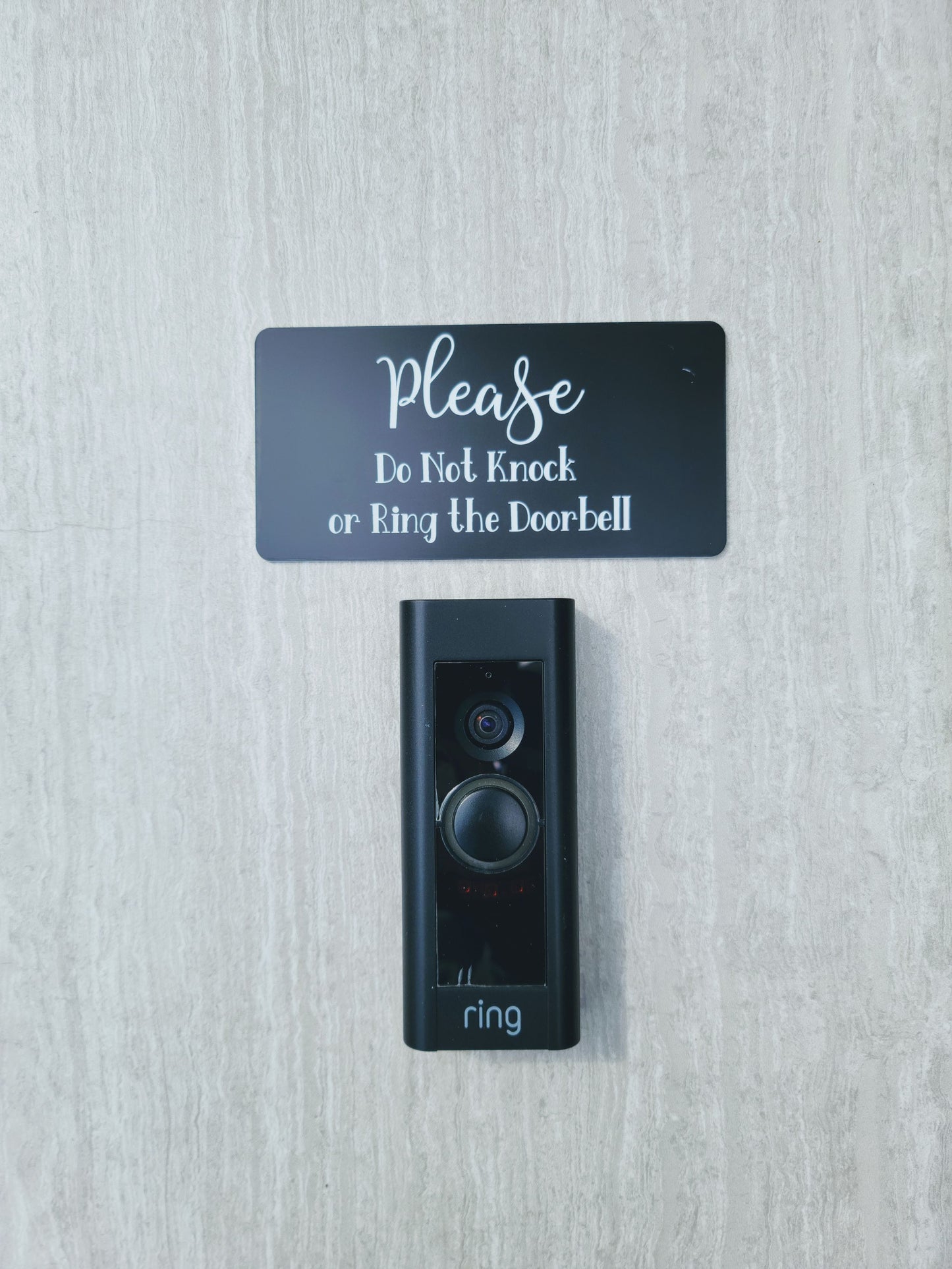 Please Do Not Knock or Ring the Doorbell Sign