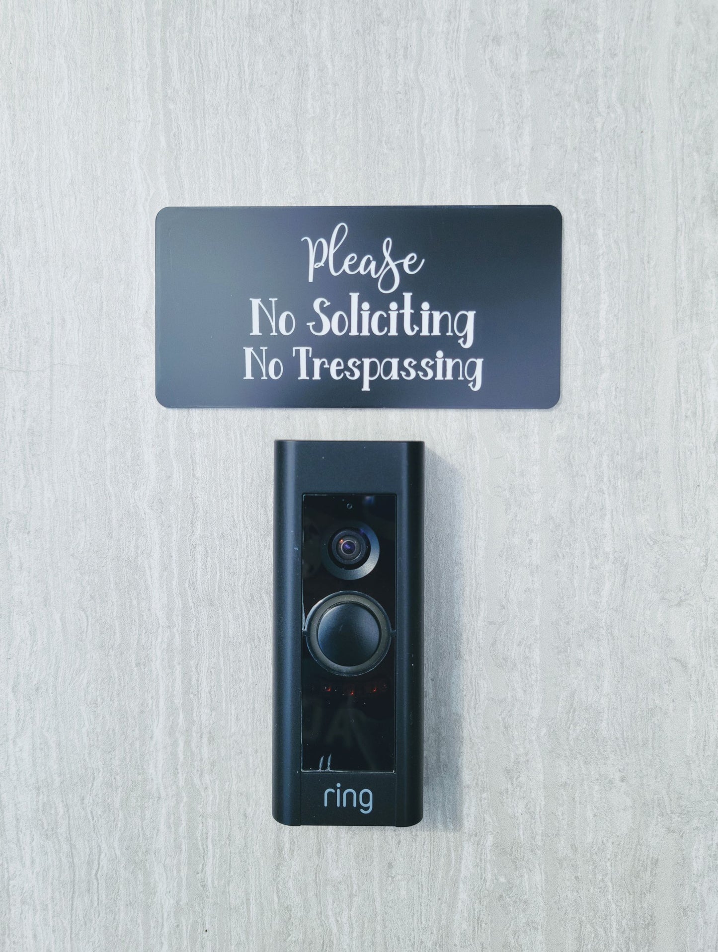 Please No Soliciting No Trespassing Sign