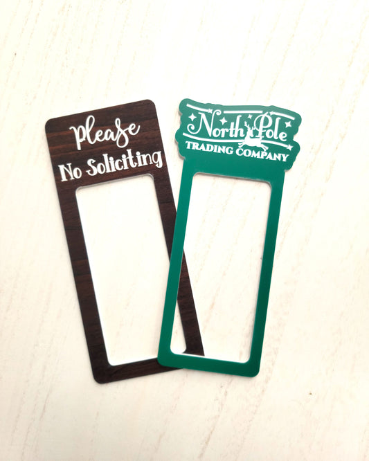 North Pole Trading Co & No Soliciting Video Doorbell Surround 2 Pack