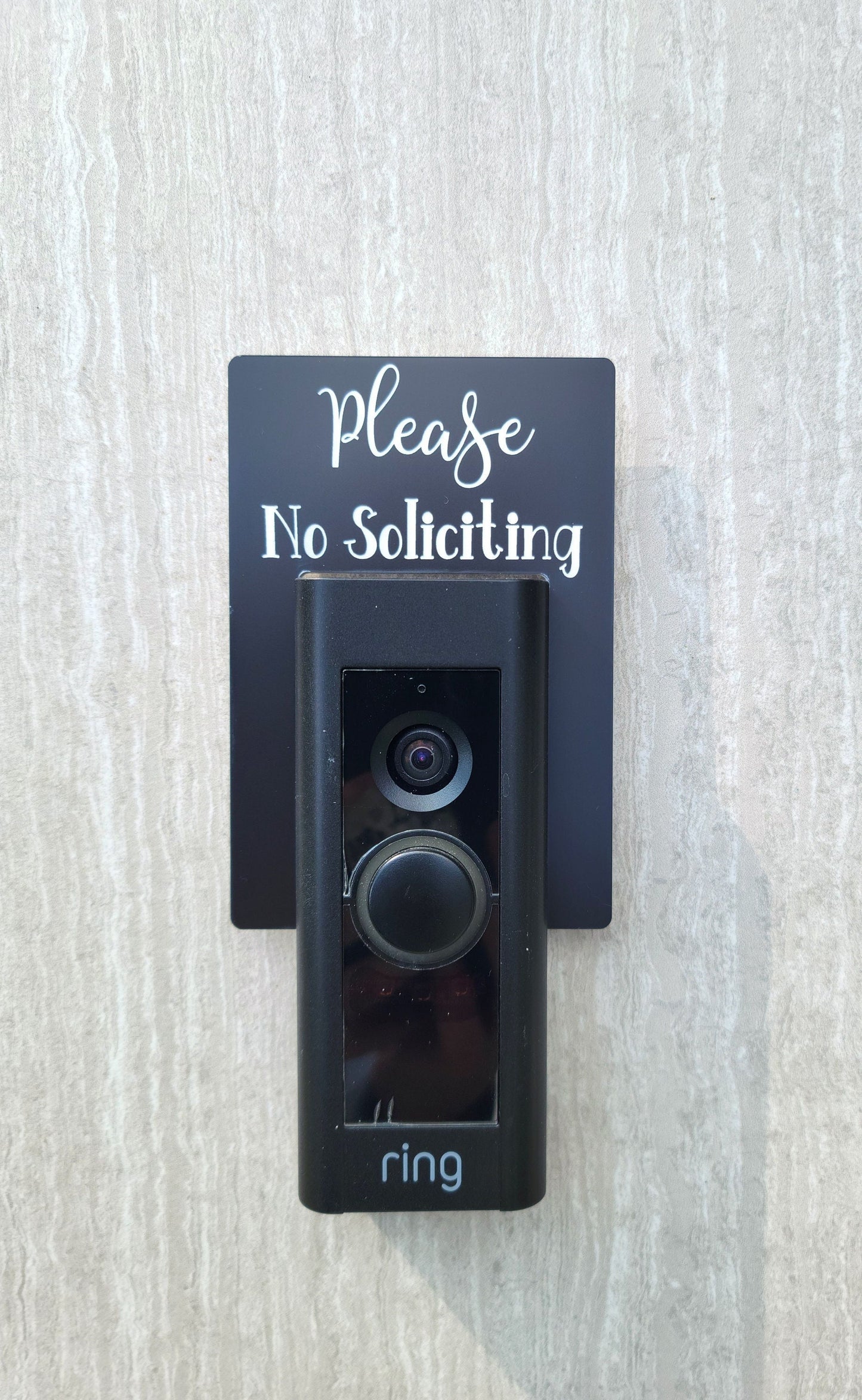 Please No Soliciting Partial Video Doorbell Surround