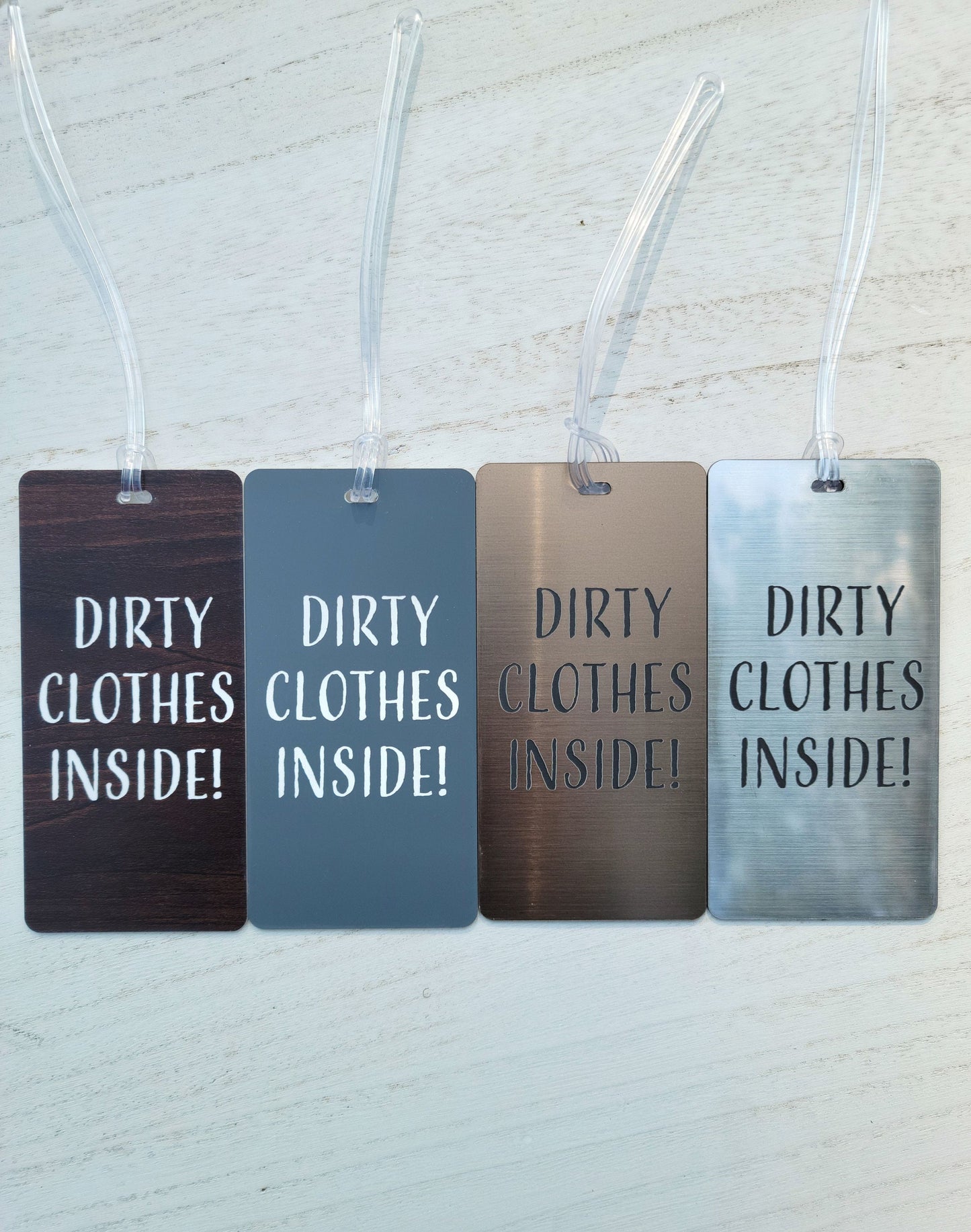 Dirty Clothes Inside Luggage Tag